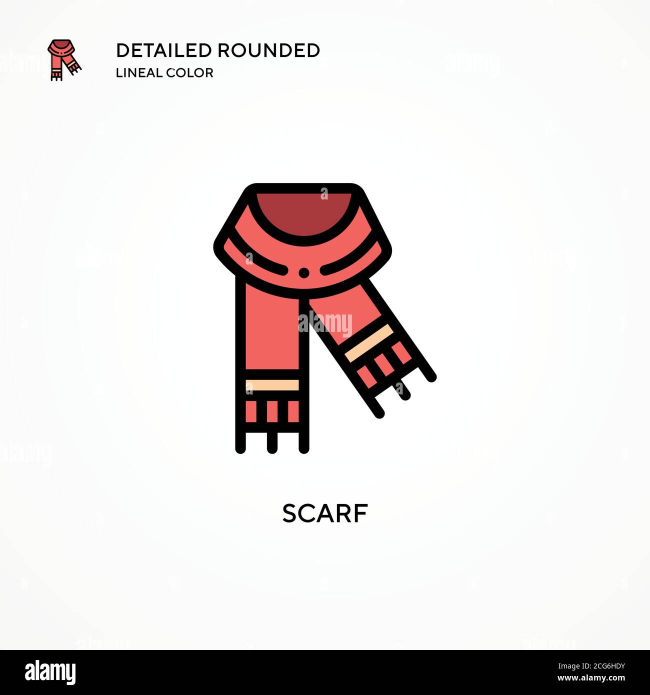 Scarf vector icon. Modern vector illustration concepts. Easy to edit ...
