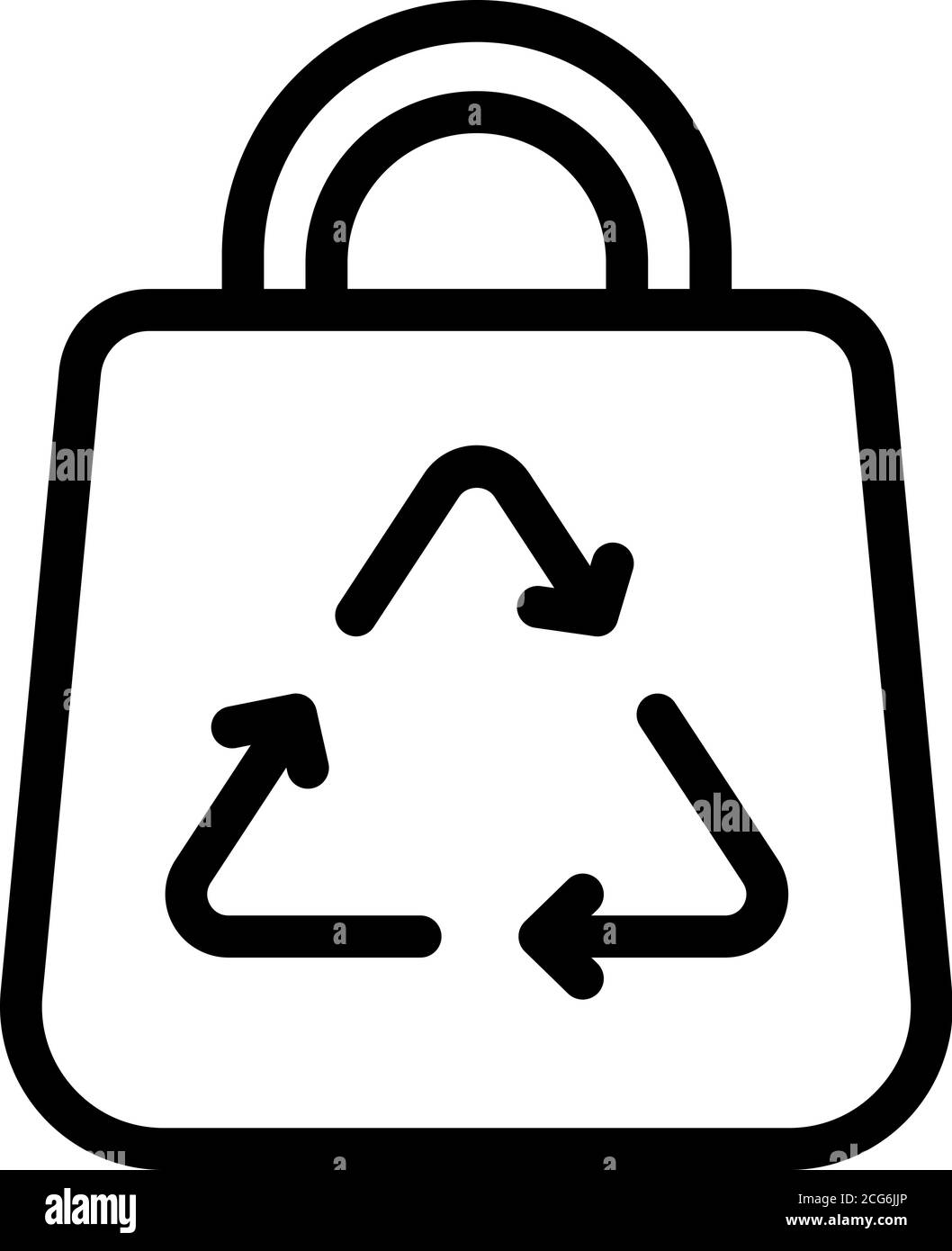 Textile eco bag icon, outline style Stock Vector