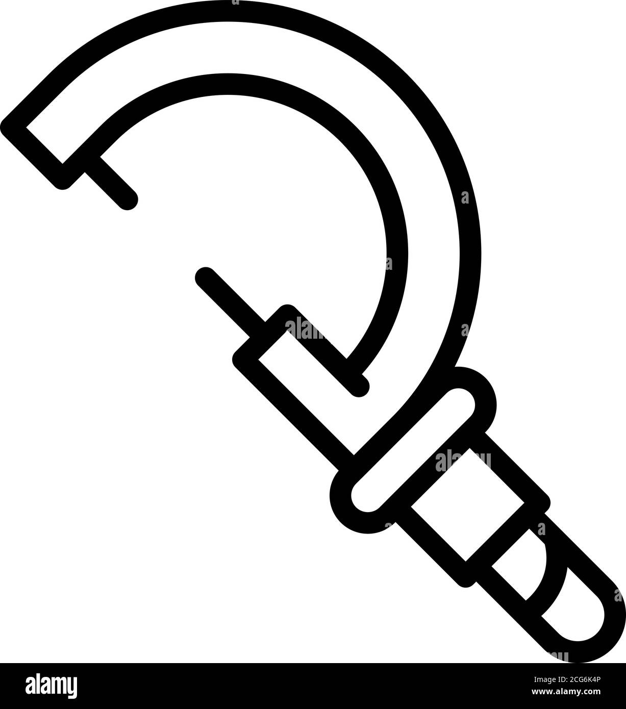 Inch micrometer icon, outline style Stock Vector