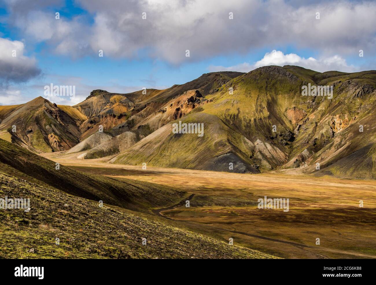 Landmannalaugar, one of the most famous destinations in the icelandic Ighlands Stock Photo