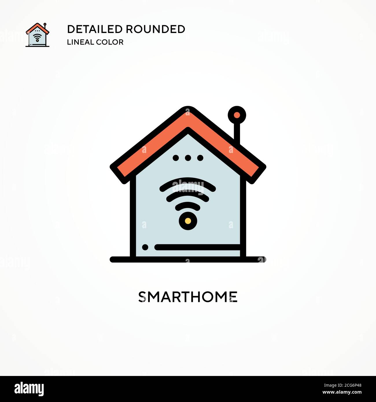 Smarthome vector icon. Modern vector illustration concepts. Easy to edit and customize. Stock Vector