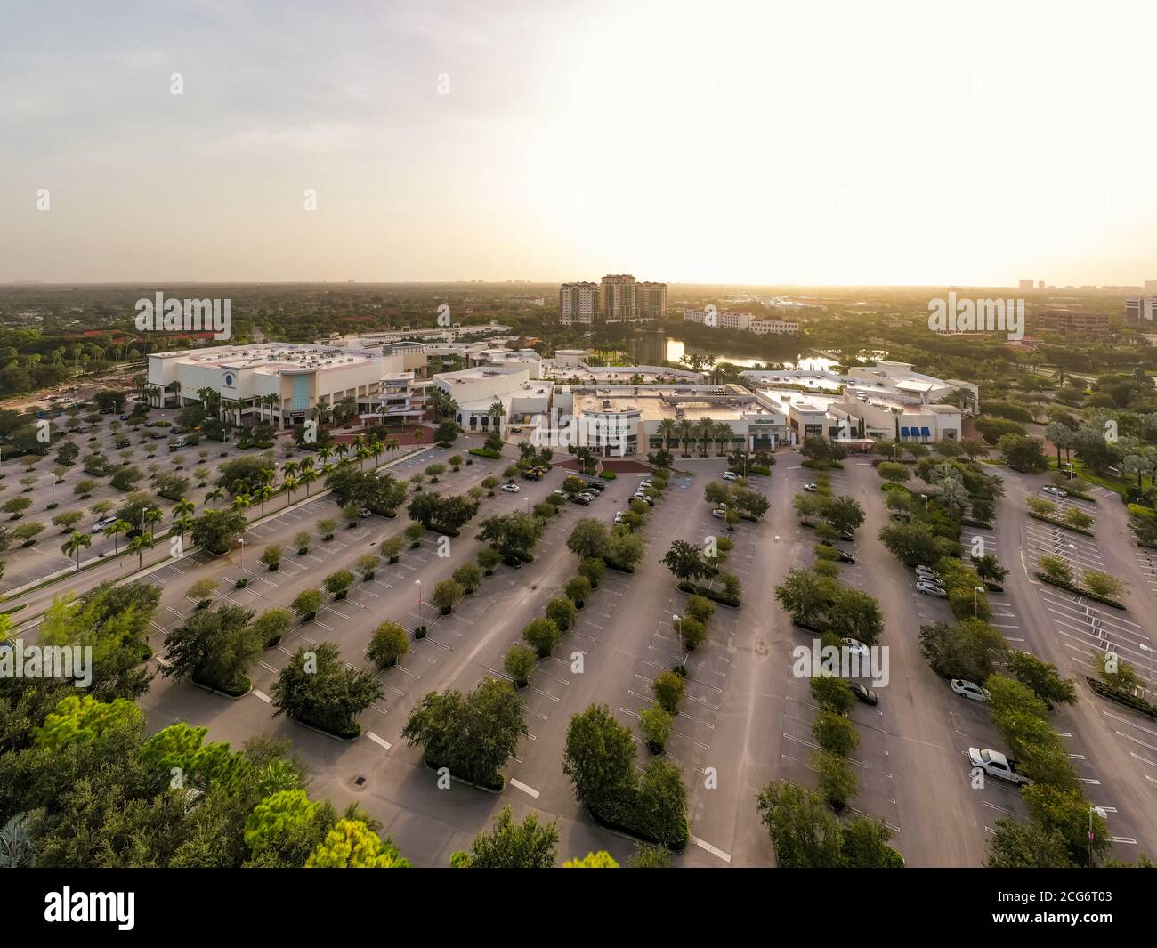 Aerial Drone Photo of the Gardens Mall Palm Beach FL USA at