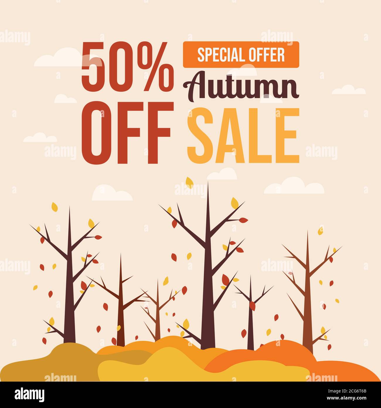 Autumn sale text banners for shopping promo. web banner template. Web banner template for autumn sale vector image Stock Vector