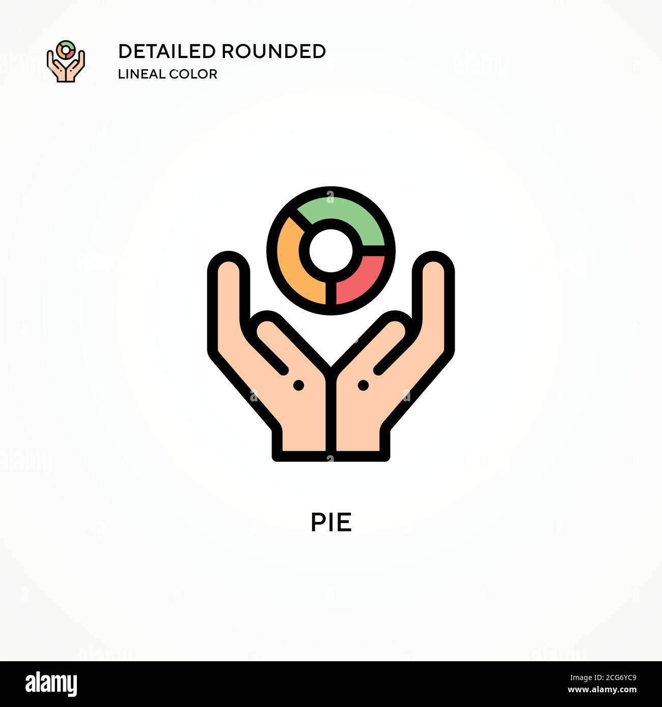 Pie vector icon. Modern vector illustration concepts. Easy to edit and ...