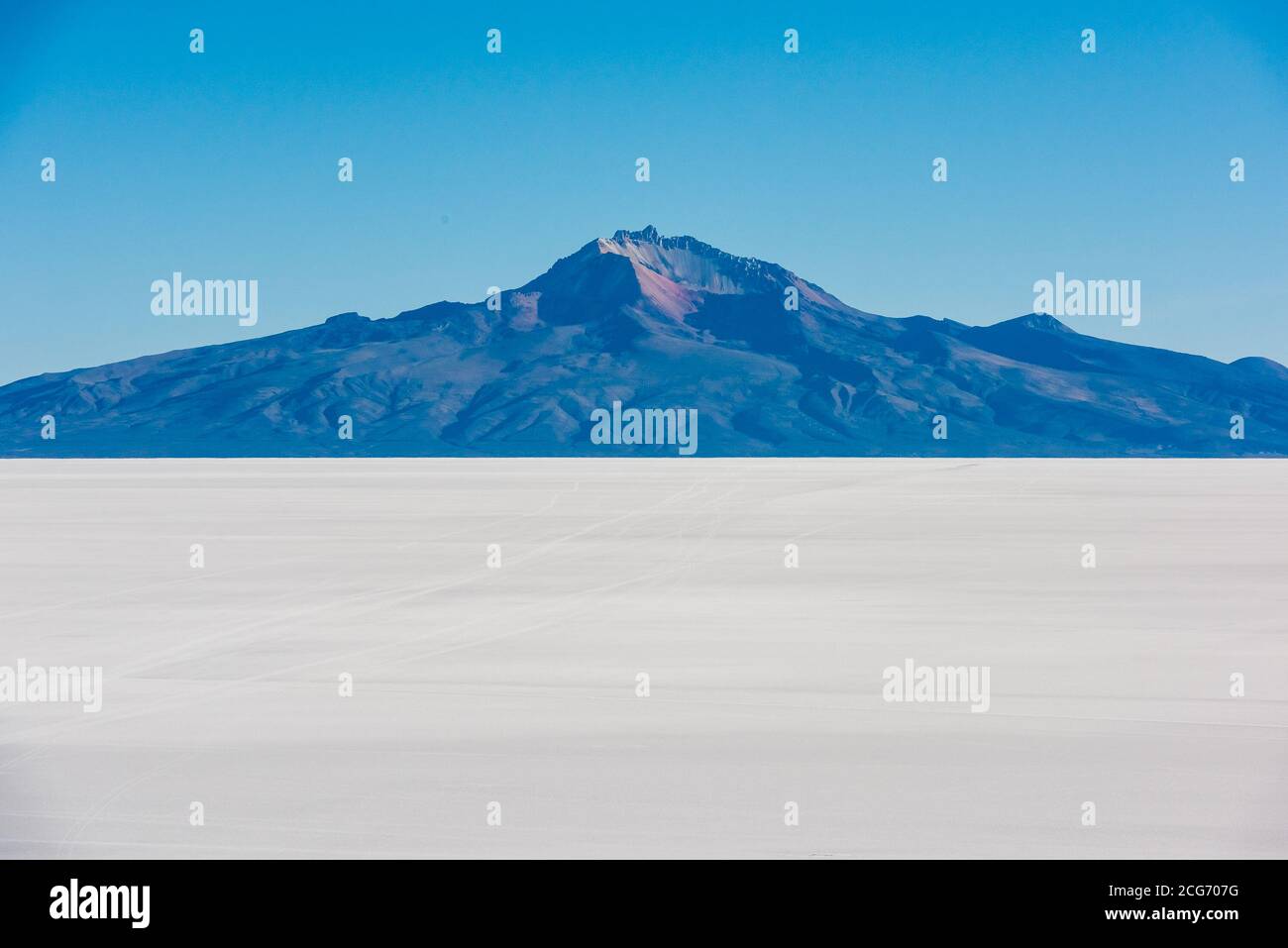 Mountain landscape, Uyuni Salt flat, Altiplano, Bolivia Stock Photo