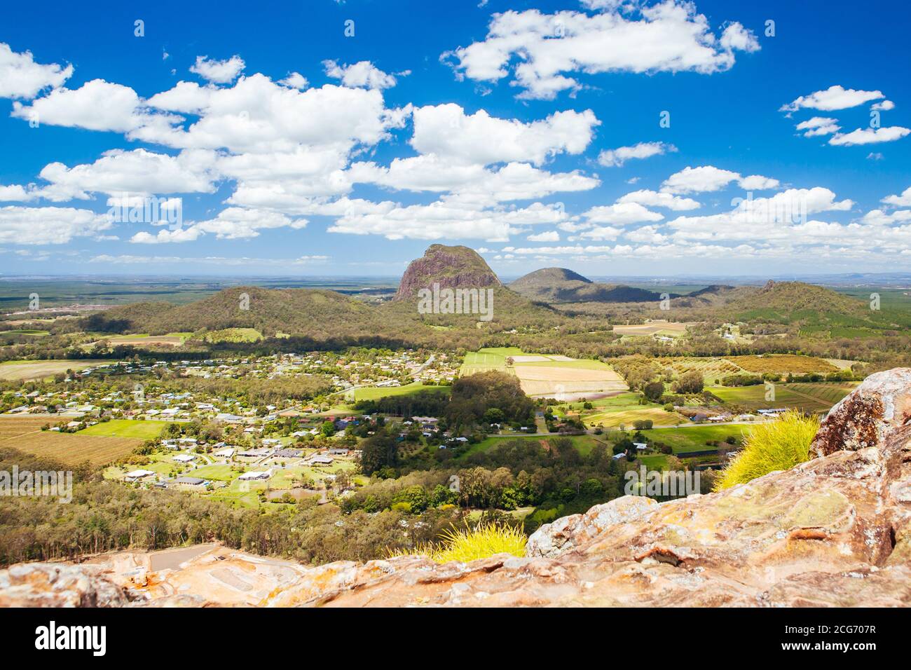 Glass House Mountains Queensland Australia Stock Photo Alamy