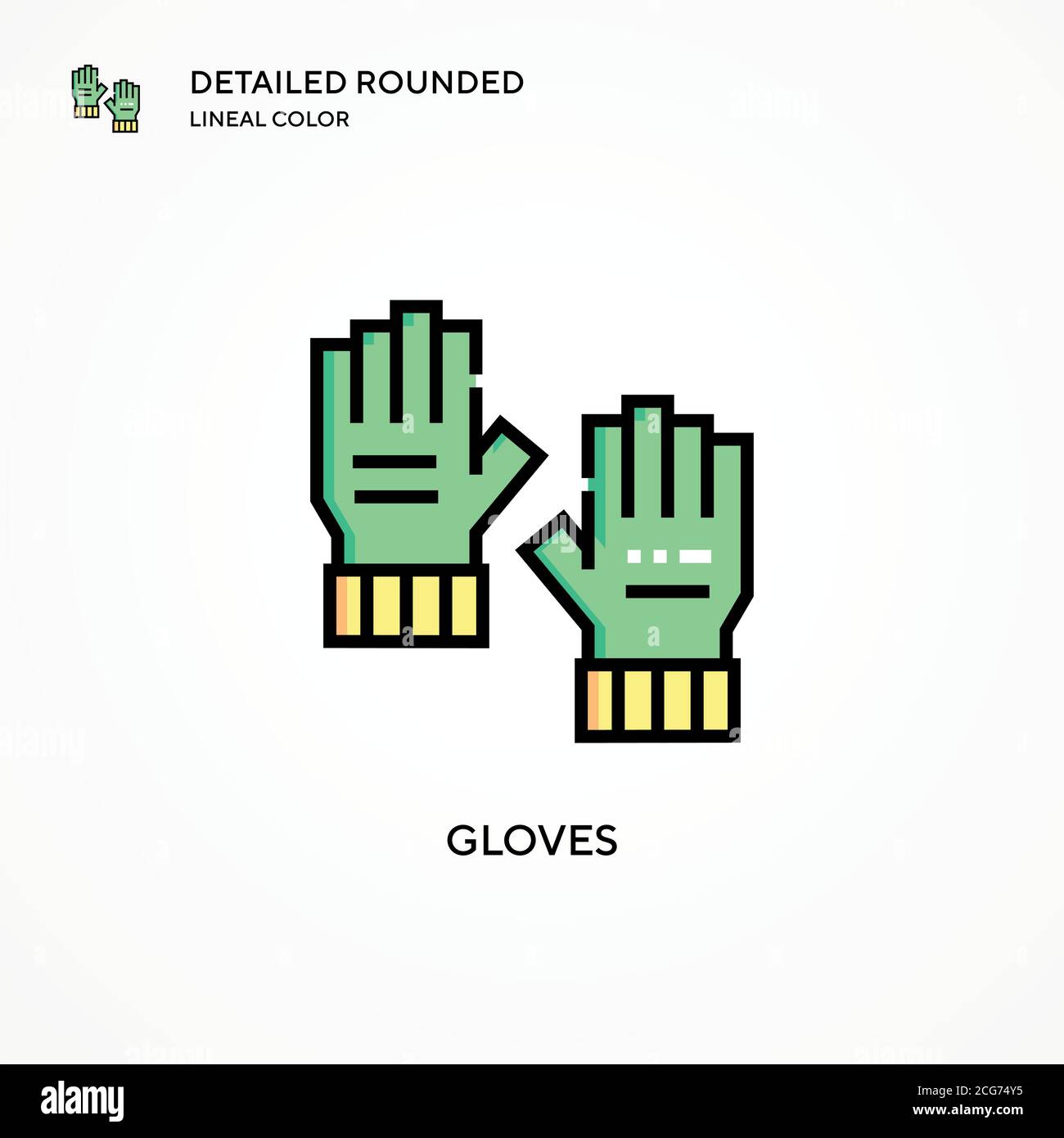 Gloves vector icon. Modern vector illustration concepts. Easy to edit ...