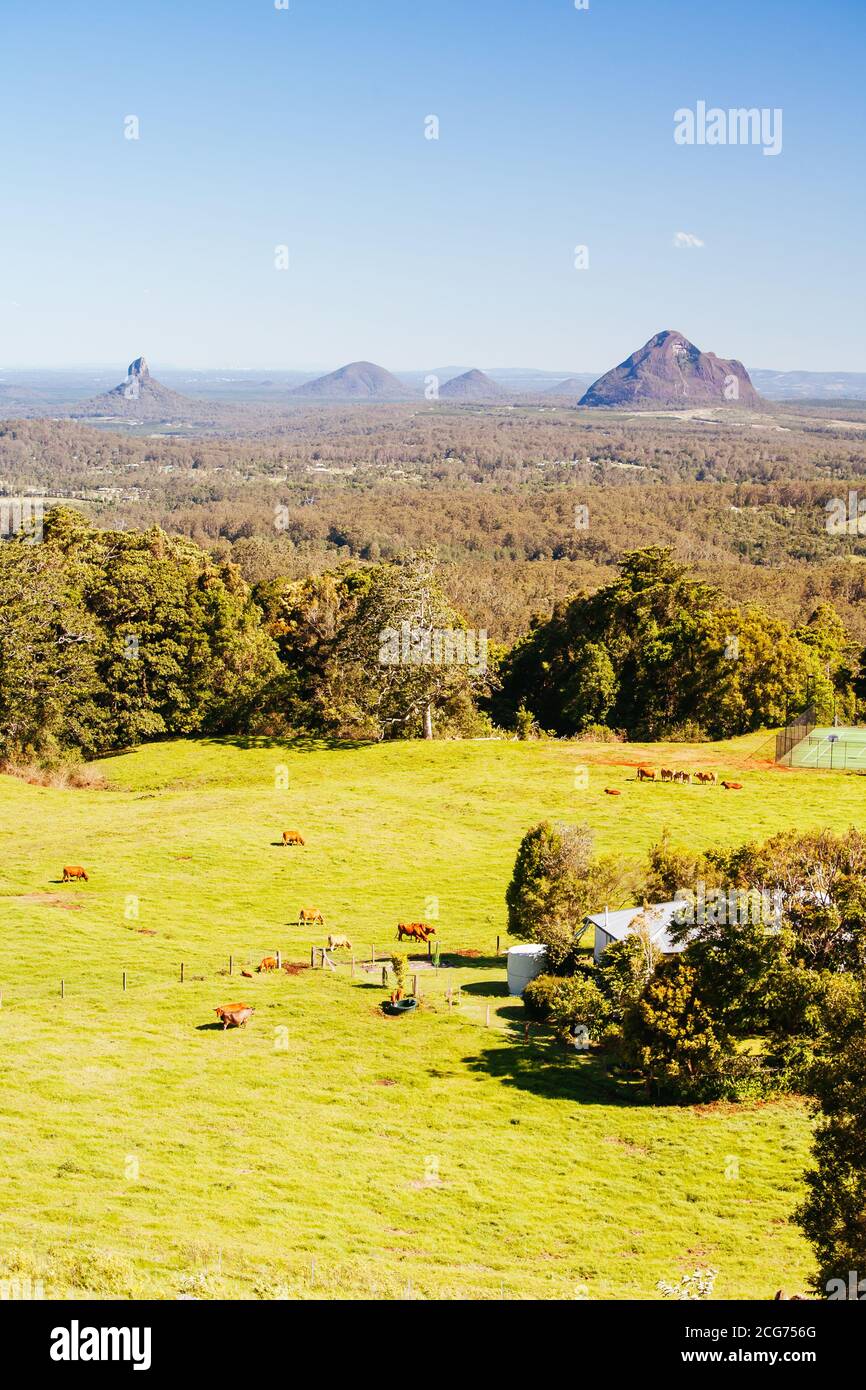 Glass House Mountains Queensland Australia Stock Photo Alamy