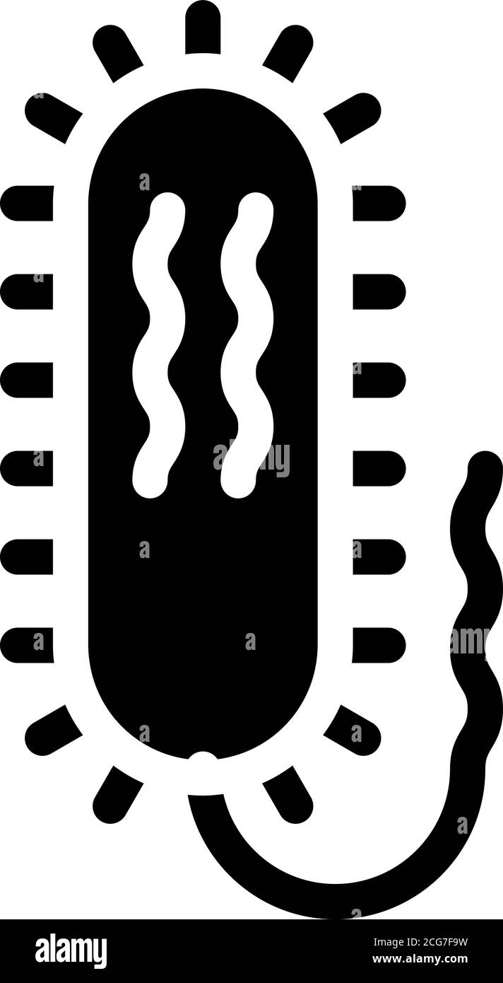 vibrio cholerae glyph icon vector isolated illustration Stock Vector