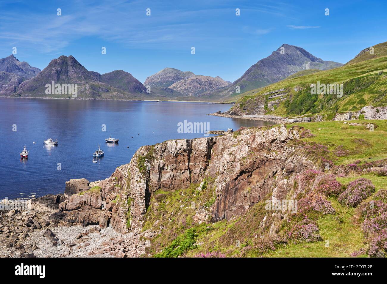 Elgol and the Cuillin Mountains Isle of Skye Scotland Stock Photo