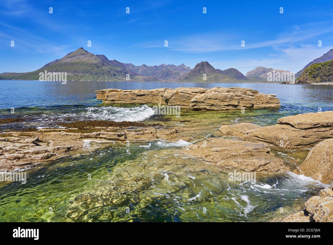 Elgol and the Cuillin Mountains Isle of Skye Scotland Stock Photo