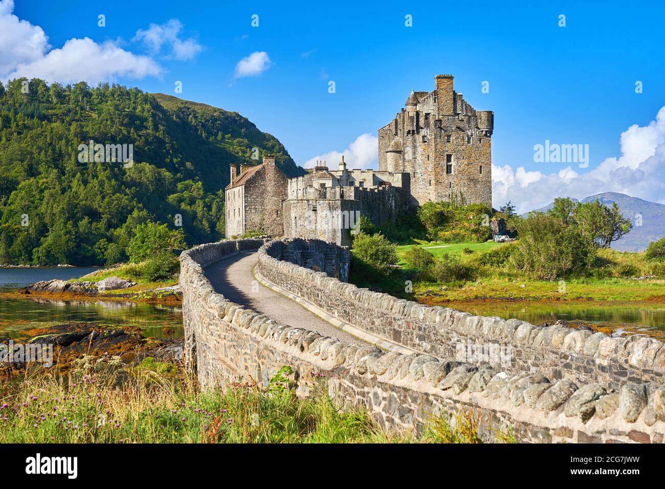 Eilean Donan Castle near Dornie Lochalsh Highlands of Scotland Stock Photo