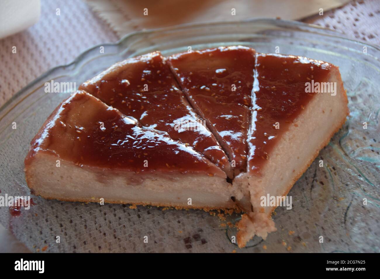 sweets pie cake organic brazilian sweets torta de morango chocolate organic pie Stock Photo