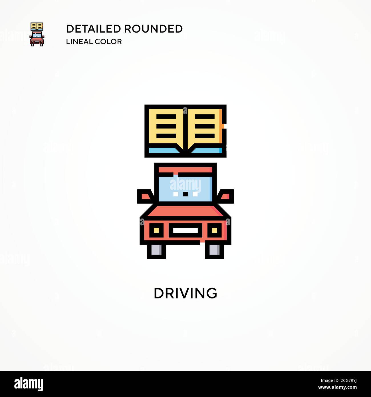 Driving vector icon. Modern vector illustration concepts. Easy to edit ...