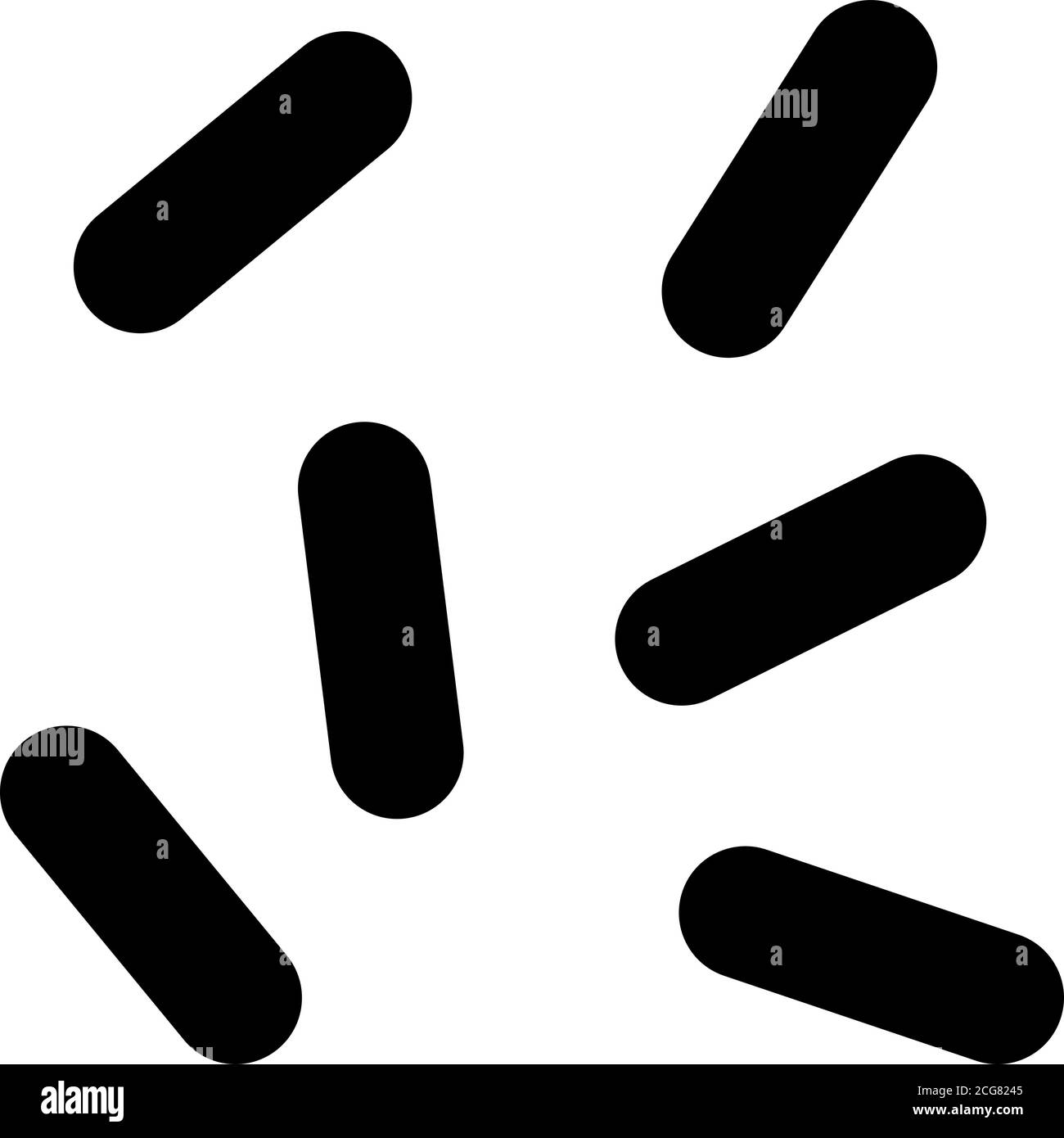 haemophilus influenzae glyph icon vector isolated illustration Stock Vector
