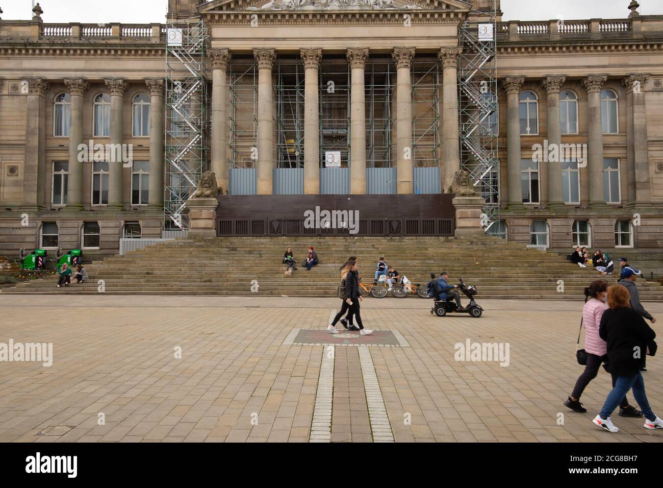 Bolton City Centre during new lockdown rules. Bolton Town Hall Stock Photo
