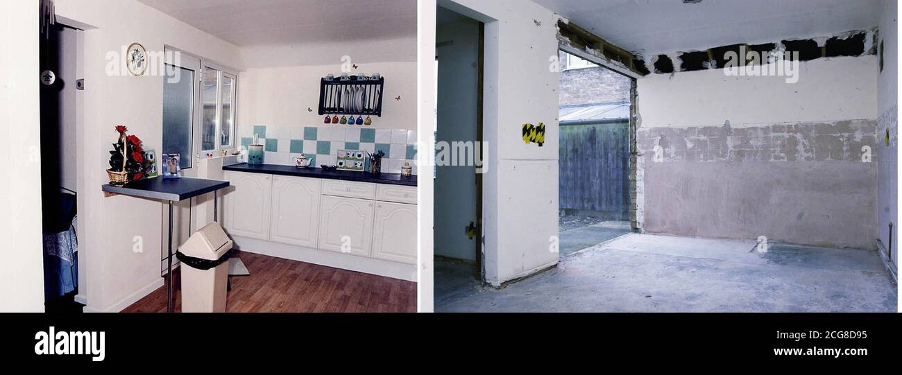 Undated picture released 17/12/03. The kitchen of the Soham home of Ian Huntley and Maxine Carr
