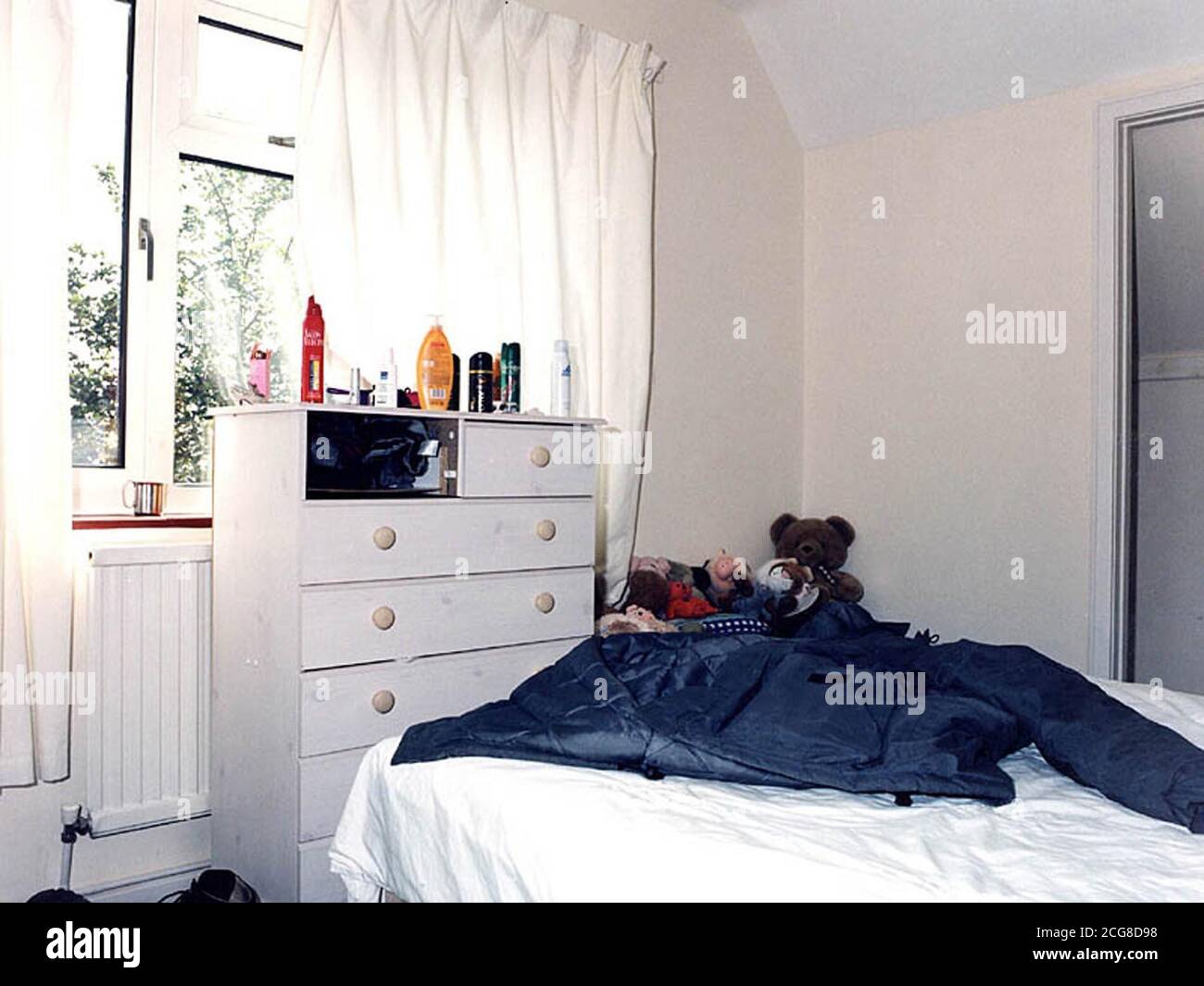 Undated picture released 17/12/03. The main bedroom in the Soham home of Ian Huntley and Maxine