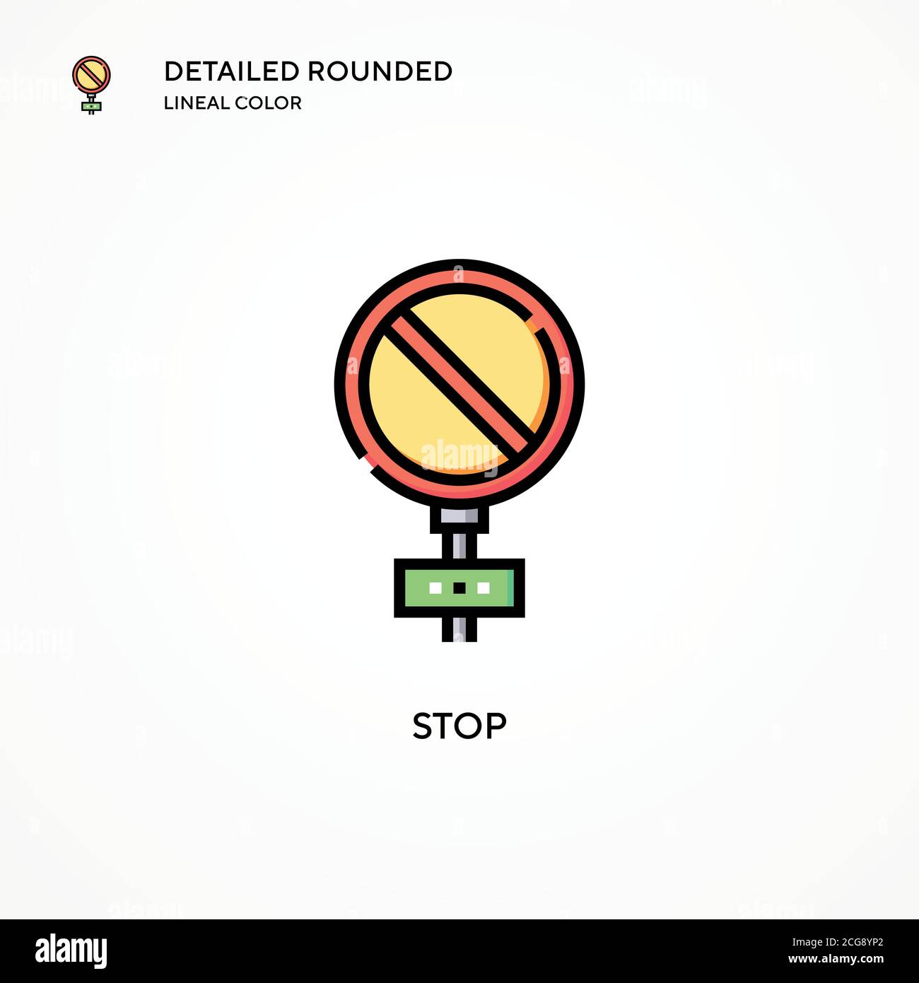 Stop vector icon. Modern vector illustration concepts. Easy to edit and ...