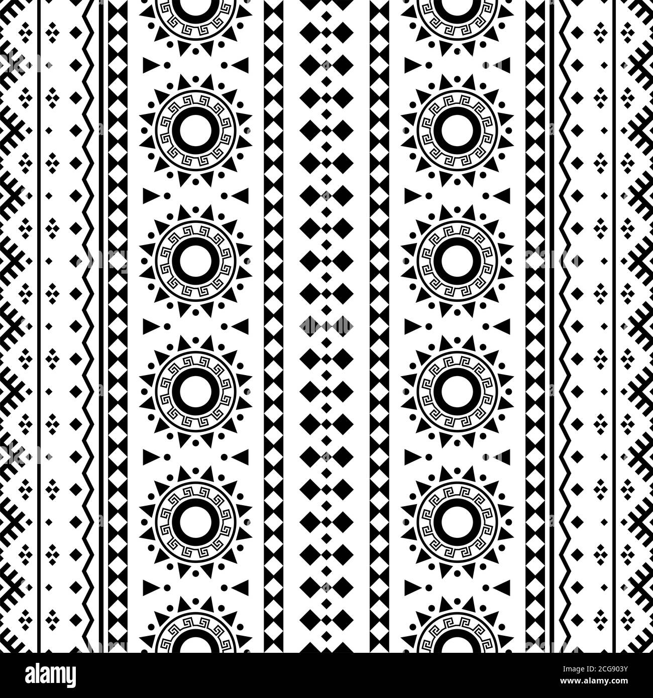 Seamless ethnic pattern texture background design vector Stock Photo