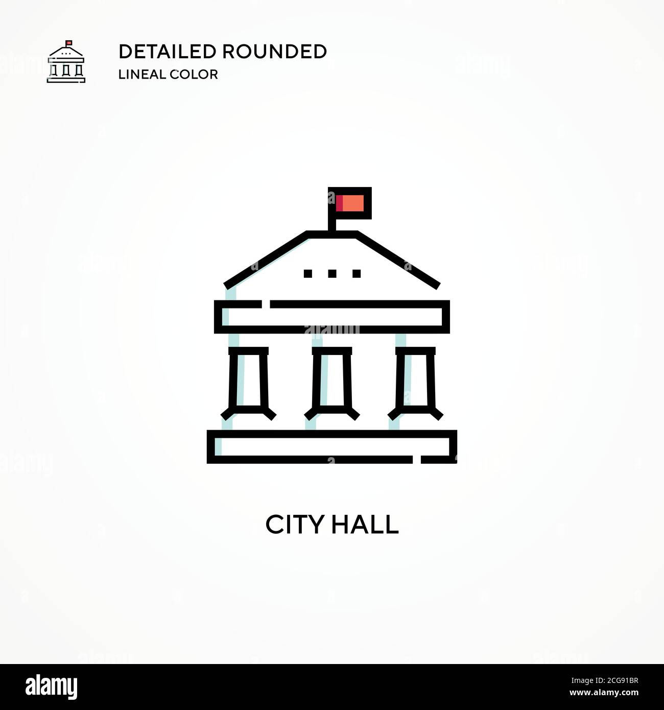 City Hall Vector Icon Modern Vector Illustration Concepts Easy To Edit And Customize Stock Vector Image Art Alamy
