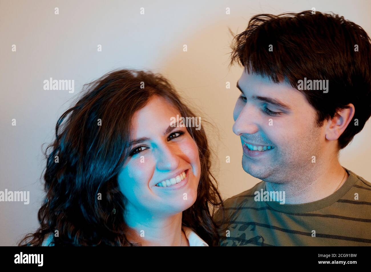 Two young smiling positive hi-res stock photography and images - Alamy