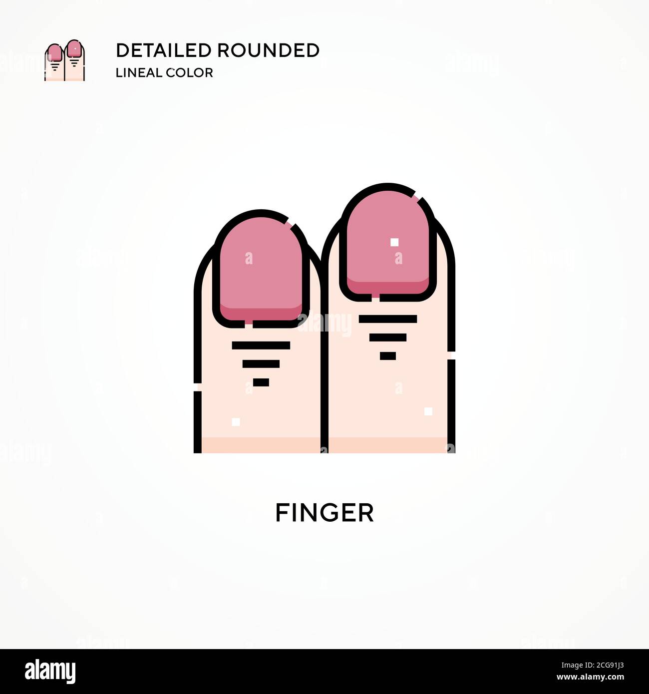 Hand showing fingerprint Stock Vector Images - Alamy