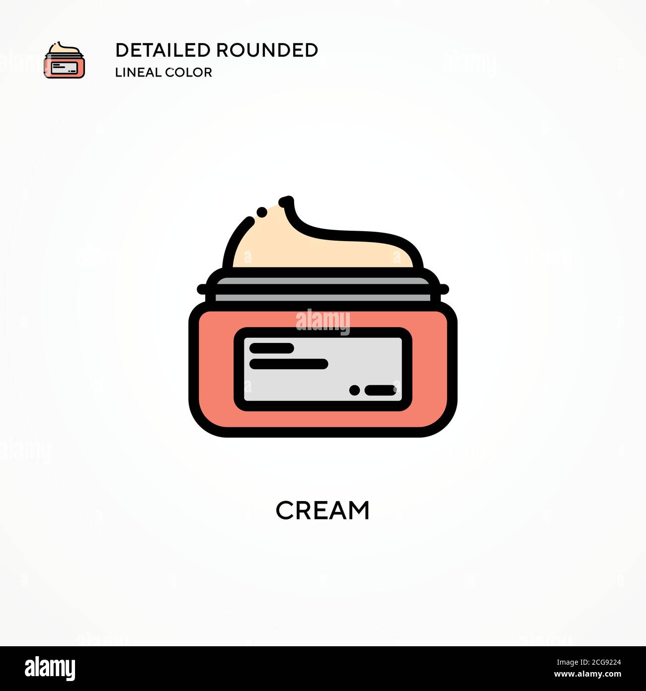 Cream vector icon. Modern vector illustration concepts. Easy to edit ...