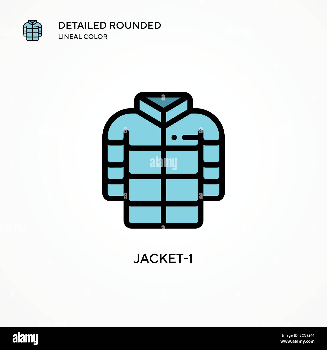 Jacket-1 vector icon. Modern vector illustration concepts. Easy to edit ...