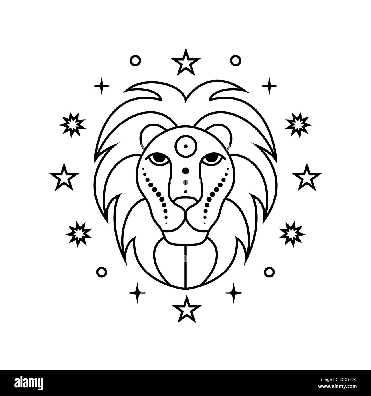 Leo zodiac sign Stock Vector Image & Art - Alamy