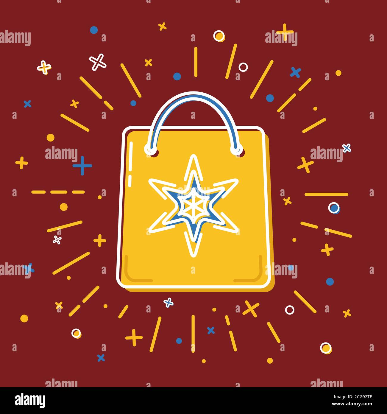 Shopping bag icon in flat style Stock Vector Image & Art - Alamy