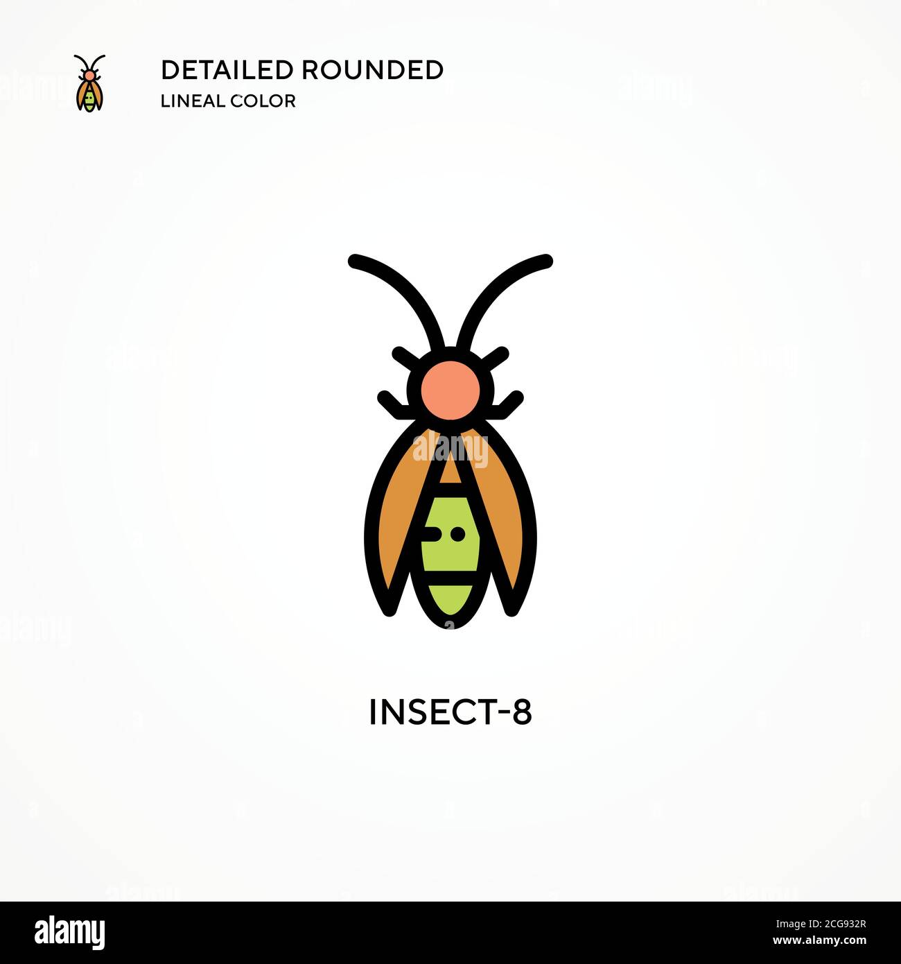 Insect-8 vector icon. Modern vector illustration concepts. Easy to edit and customize. Stock Vector