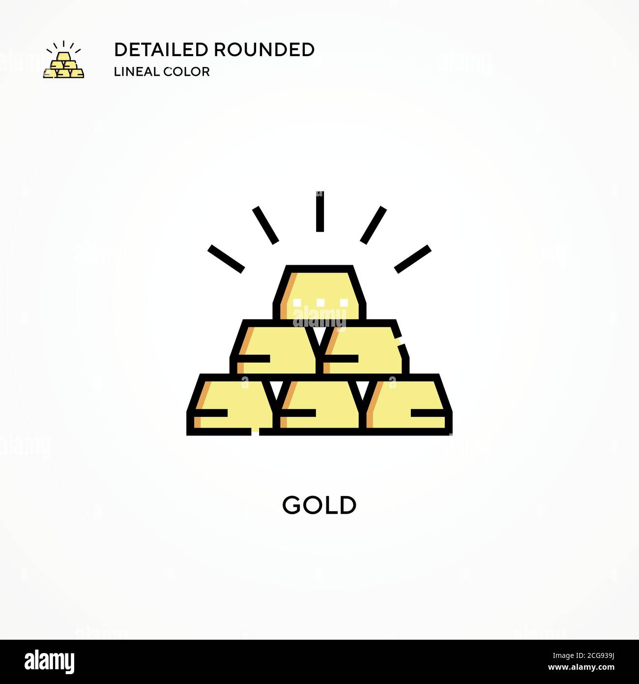 Gold vector icon. Modern vector illustration concepts. Easy to edit and ...