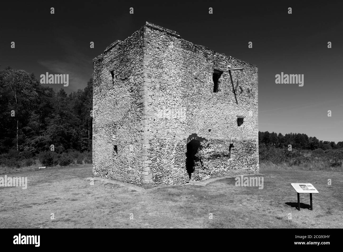 View of Thetford Warren Lodge, Thetford Town, Norfolk, England, UK