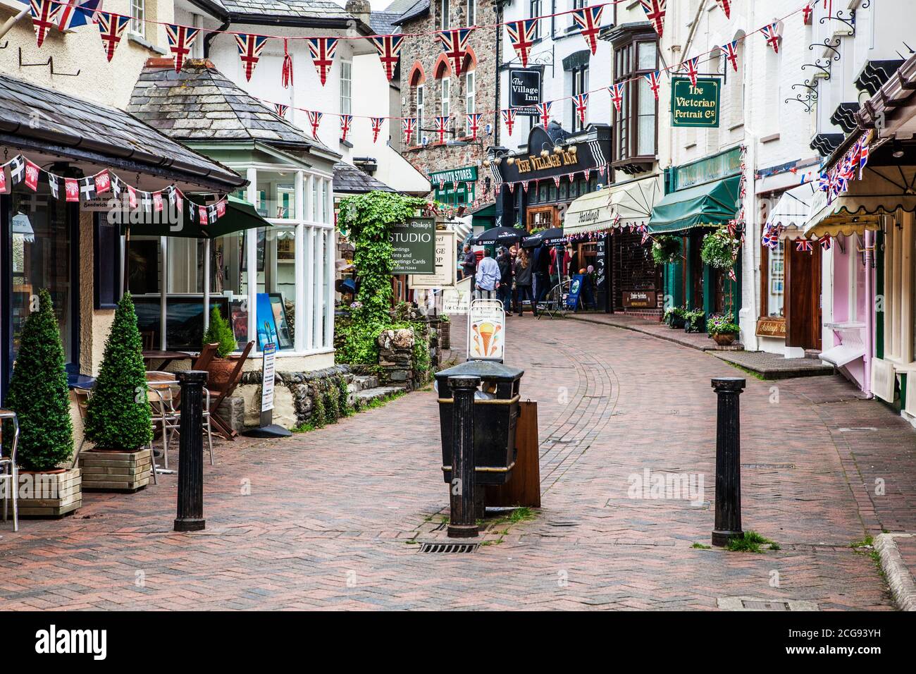 The pretty coastal village of Lynmouth in Devon. Stock Photo