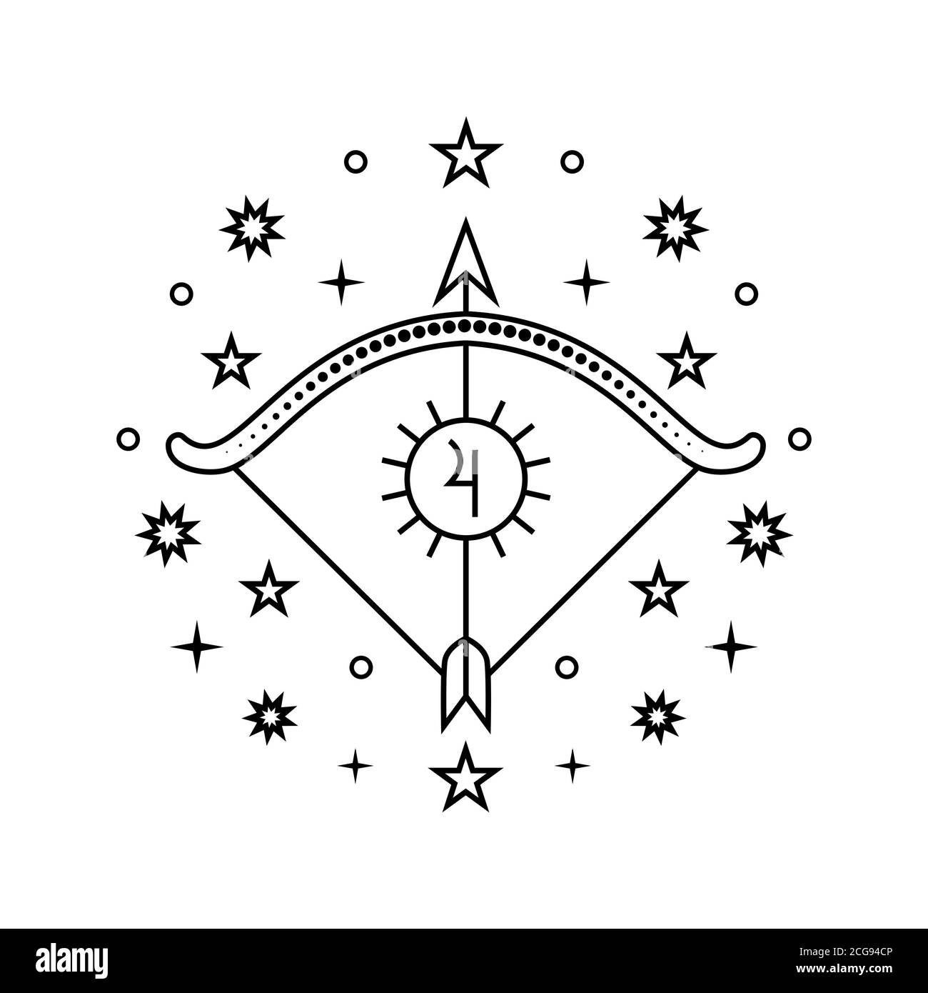 Sagittarius zodiac sign Stock Vector Image & Art Alamy