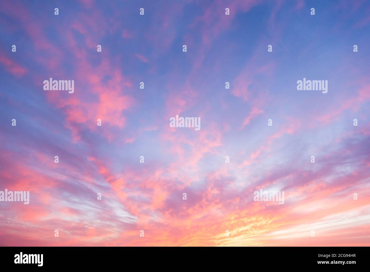 Beautiful sunset clouds in pink colors. Abstract nature background Stock Photo