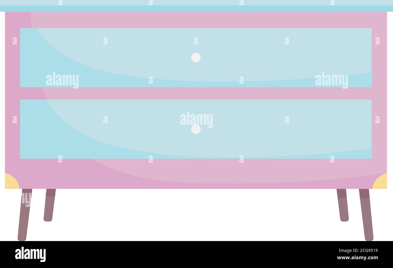 drawers furniture decoration isolated design white background vector ...