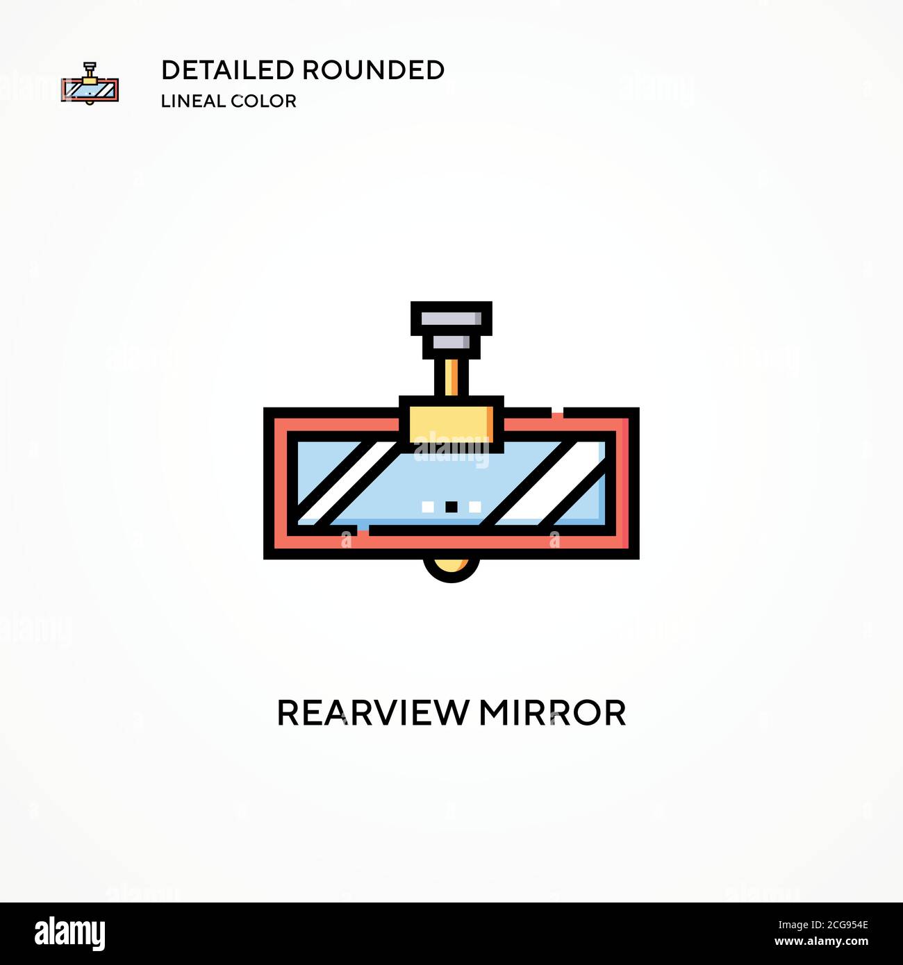 Rearview mirror vector icon. Modern vector illustration concepts. Easy to edit and customize