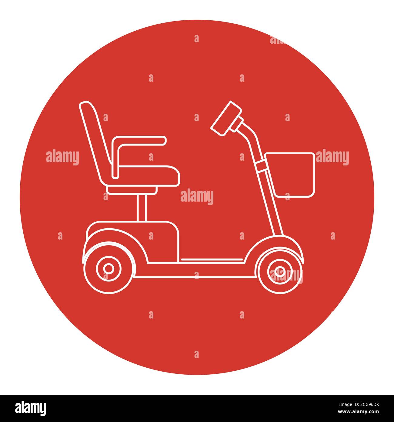Line art style mobility scooter icon Stock Vector Image & Art Alamy