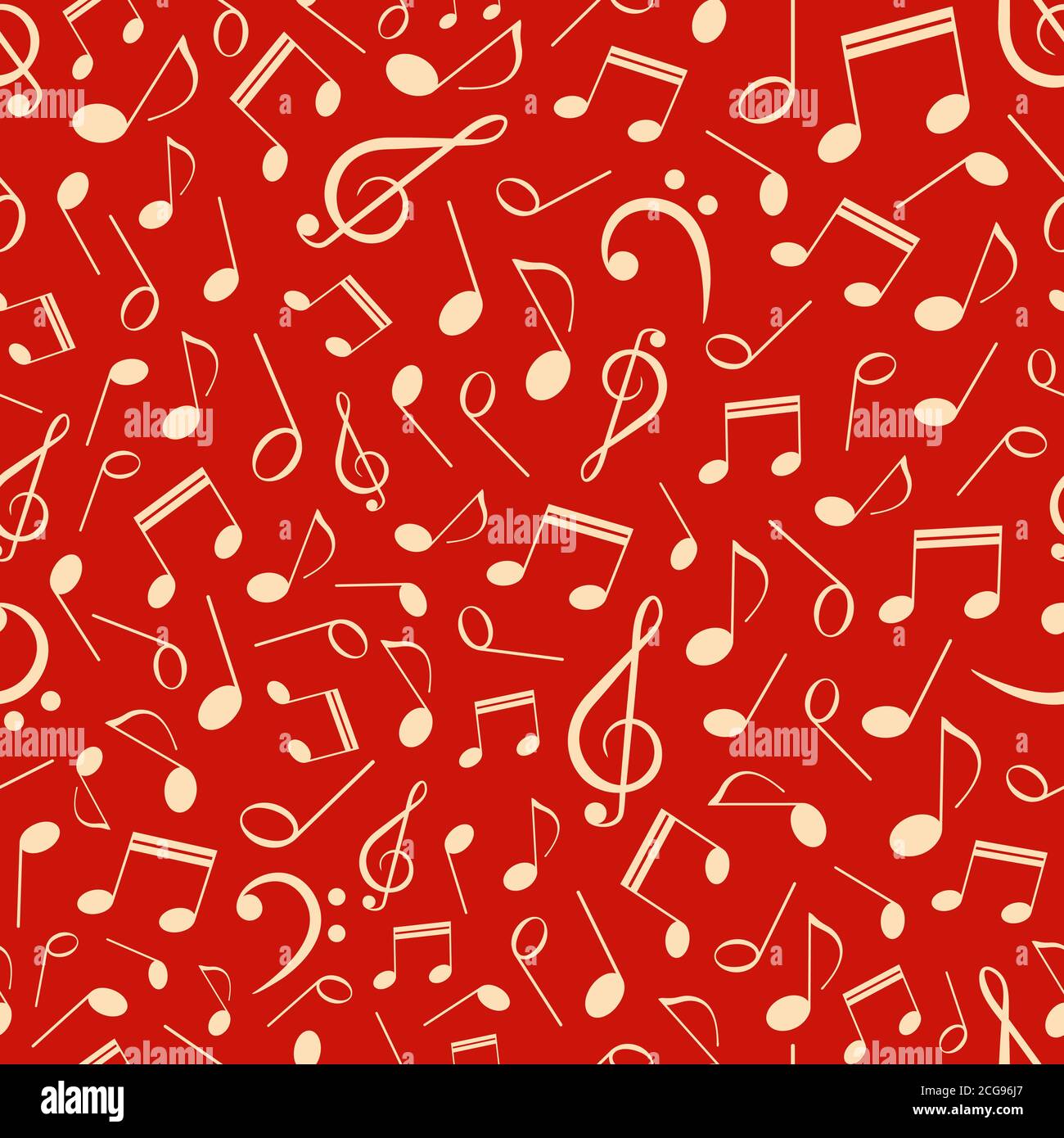 Musical seamless pattern with notes Stock Vector