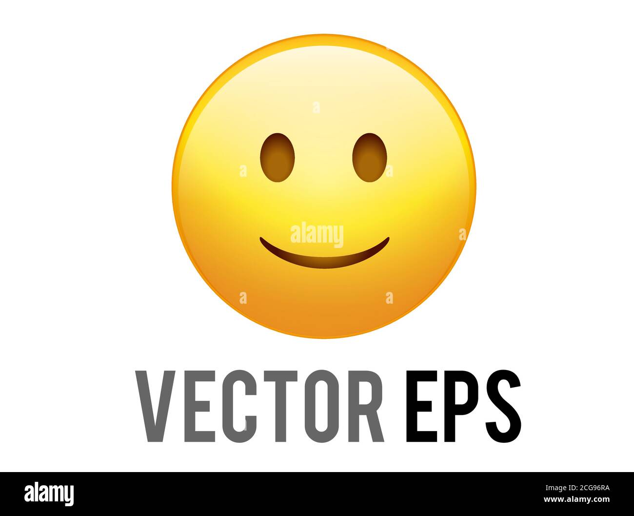 The isolated vector gradient yellow smiley face icon Stock Vector
