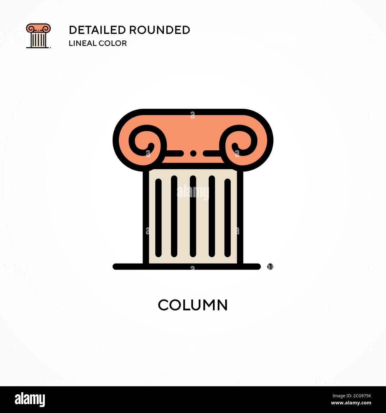 Column vector icon. Modern vector illustration concepts. Easy to edit ...