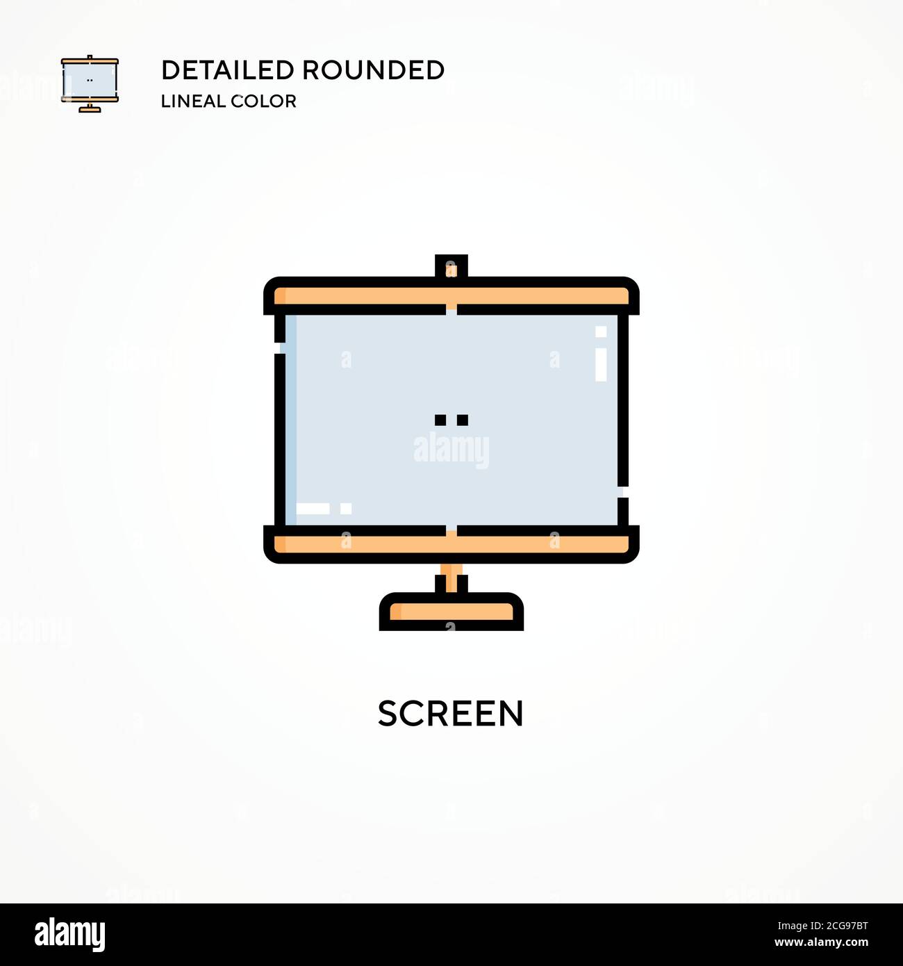 Screen vector icon. Modern vector illustration concepts. Easy to edit ...