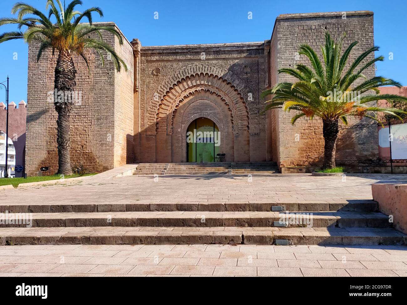 RABAT, MOROCCO- 02 january 2020. Bab er-Rouah is a monumental gate in the Almohad-era ramparts of Rabat, Morocco. Stock Photo