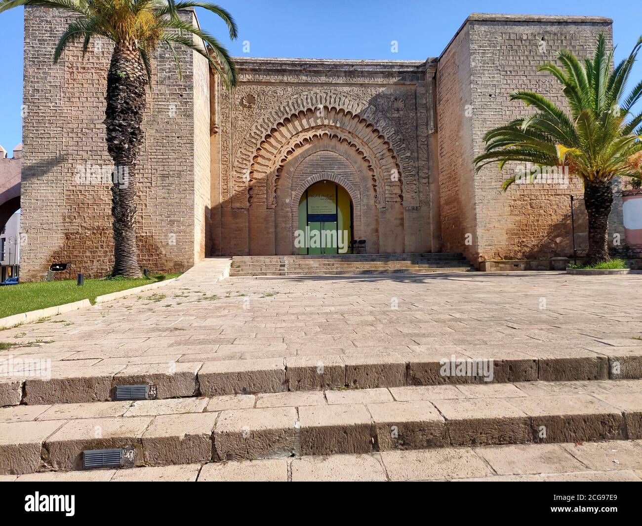 RABAT, MOROCCO- 02 january 2020. Bab er-Rouah is a monumental gate in the Almohad-era ramparts of Rabat, Morocco. Stock Photo