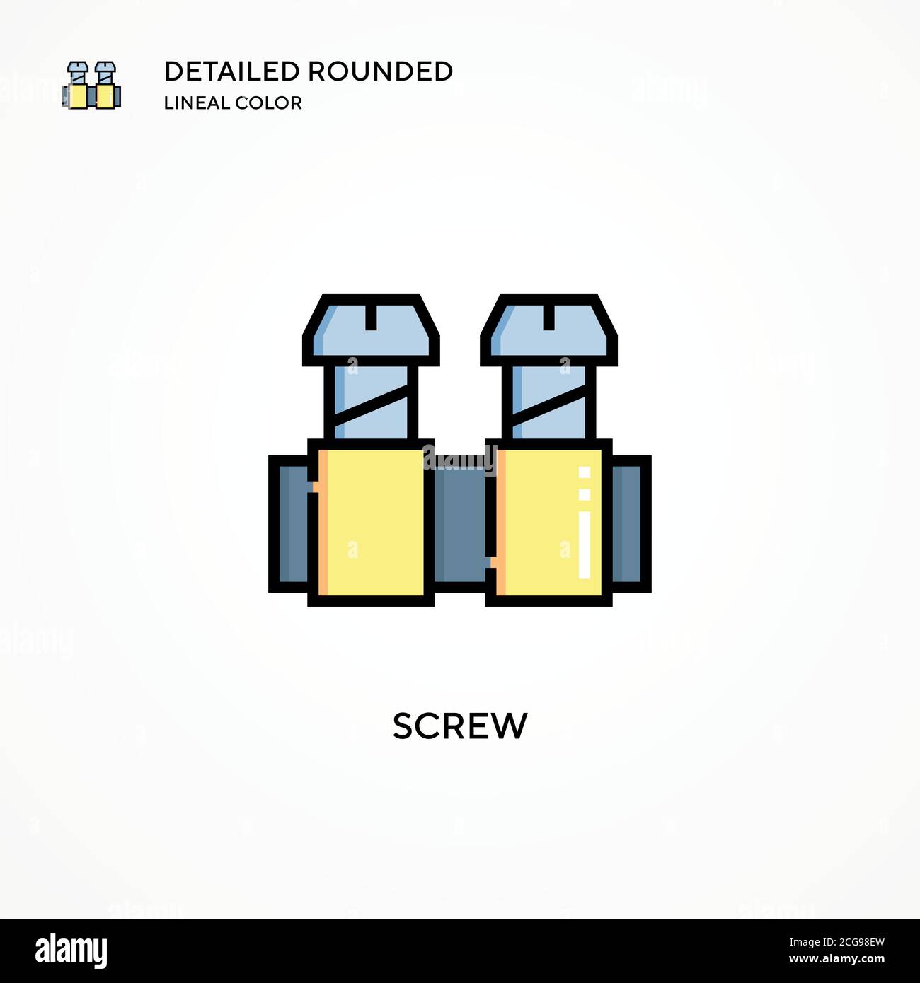 Screw vector icon. Modern vector illustration concepts. Easy to edit ...