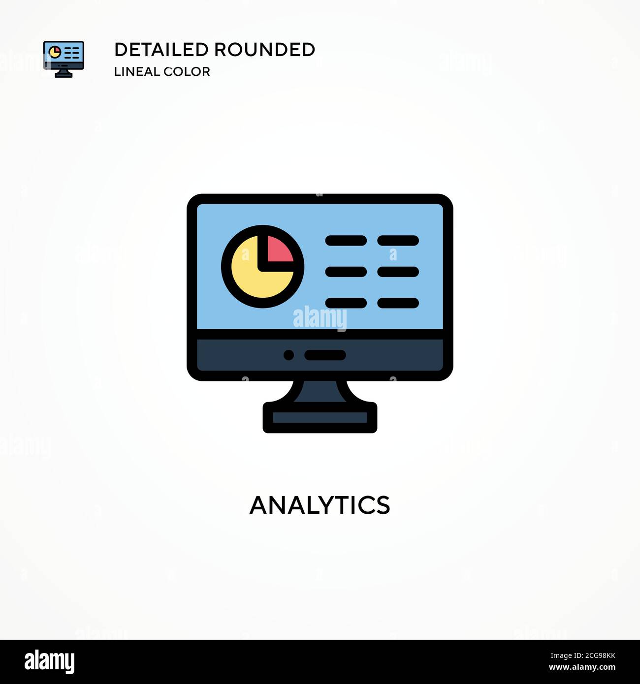 Analytics vector icon. Modern vector illustration concepts. Easy to ...