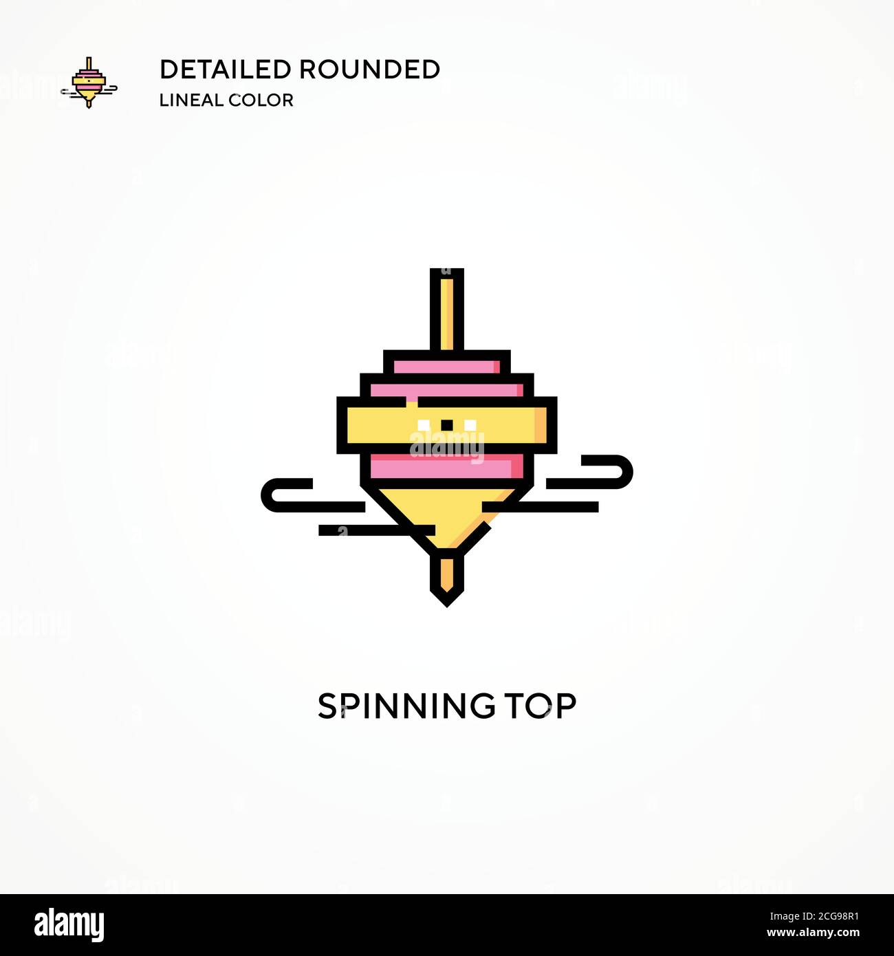 Spinning top vector icon. Modern vector illustration concepts. Easy to
