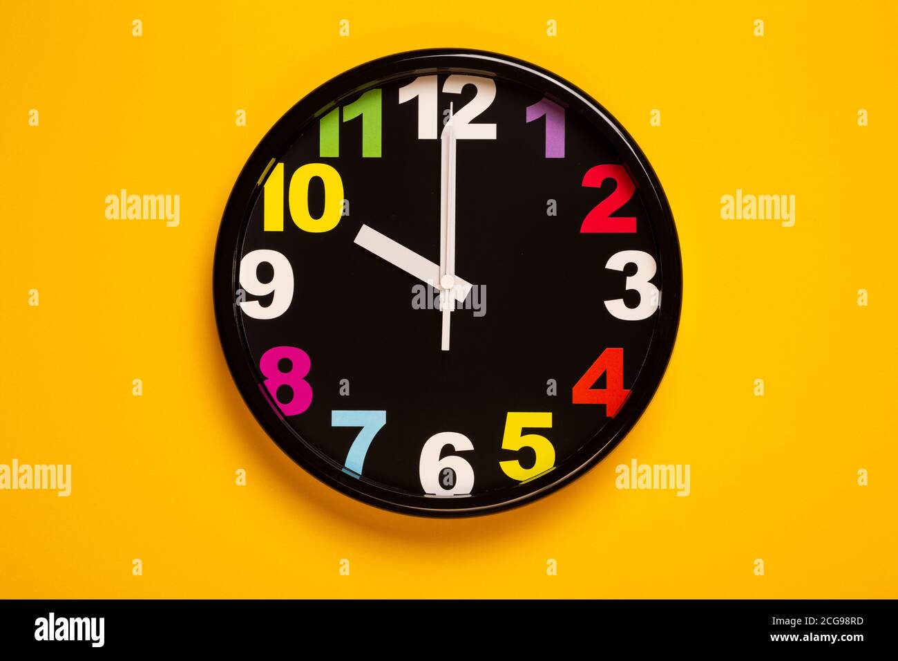 Wall Clock Show Ten O Clock On Marble Texture Office Clock Show 10pm Or 10am Stock Photo Alamy